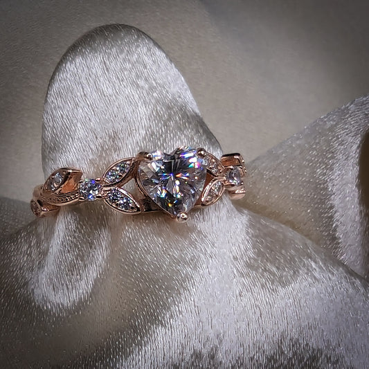 Heart Shaped Moissanite Engagement Ring