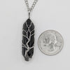 Black Obsidian Stone Tree of Life Wire Wrapped necklace, Healing Stones, Wire Wrapped Jewelry