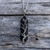 Black Obsidian Stone Tree of Life Wire Wrapped necklace, Healing Stones, Wire Wrapped Jewelry