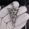 LOTR Arwen Evenstar Necklace, High Quality 925 Solid Sterling Silver Lord of the Rings Evenstar pendant