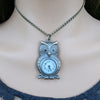 Owl Pocket Watch Necklace, Owl Jewelry, Owl Clock