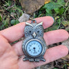 Owl Pocket Watch Necklace, Owl Jewelry, Owl Clock
