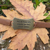 Lord of the Rings themed bracelet with J.R.R. Tolkien quote: Not all those who wander are lost