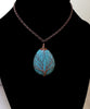 Pear Shaped Natural Turquoise Healing Stones, Tree of Life Wire Wrapped Necklace in Copper
