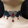 Gothic Red Choker Necklace made with Swarovski Crystals