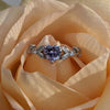 White Gold Tanzanite CZ Heart Shaped Ring, Tanzanite Engagements Rings, Promise Rings, December Birthstone