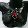 Red dragon choker necklace-fantasy jewelry