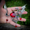 Red dragon choker necklace-fantasy jewelry