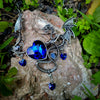 Blue dragon choker necklace-fantasy jewelry