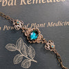 Vintage Bracelet in Brass or Sterling Silver with Emerald Swarovski Crystals, Vintage Jewelry