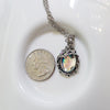 Elegant Moonstone Necklace with Rhinestones